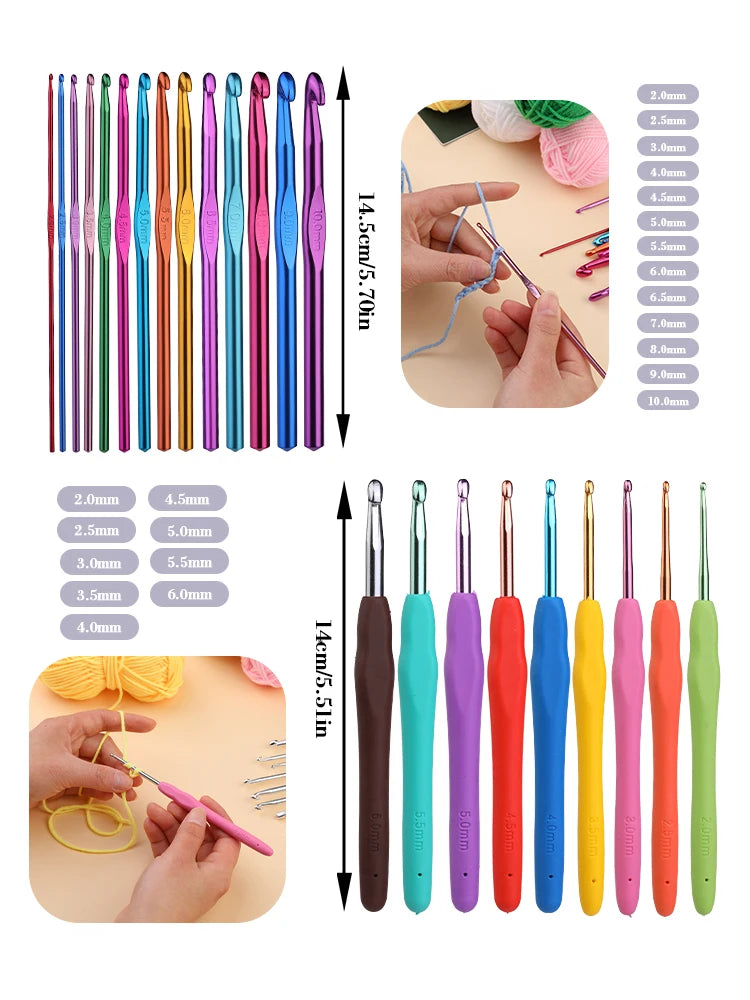 KRABALL Knitting & Crochet Hook Set with Bag