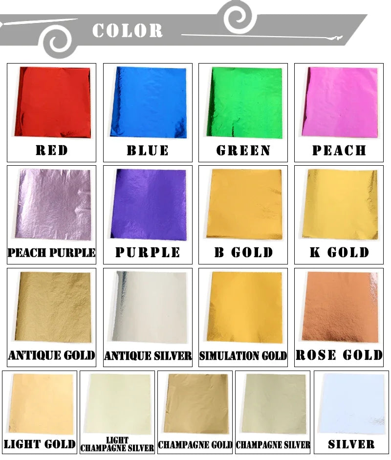 Gold Leaf Sheets Set (10 Pcs) | DIY Art, Nails, Resin & Furniture Decoration