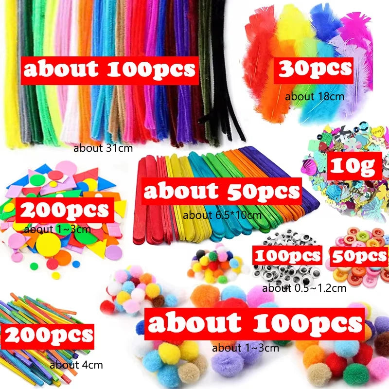 1000pcs Kids DIY Craft Art Supplies Kit
