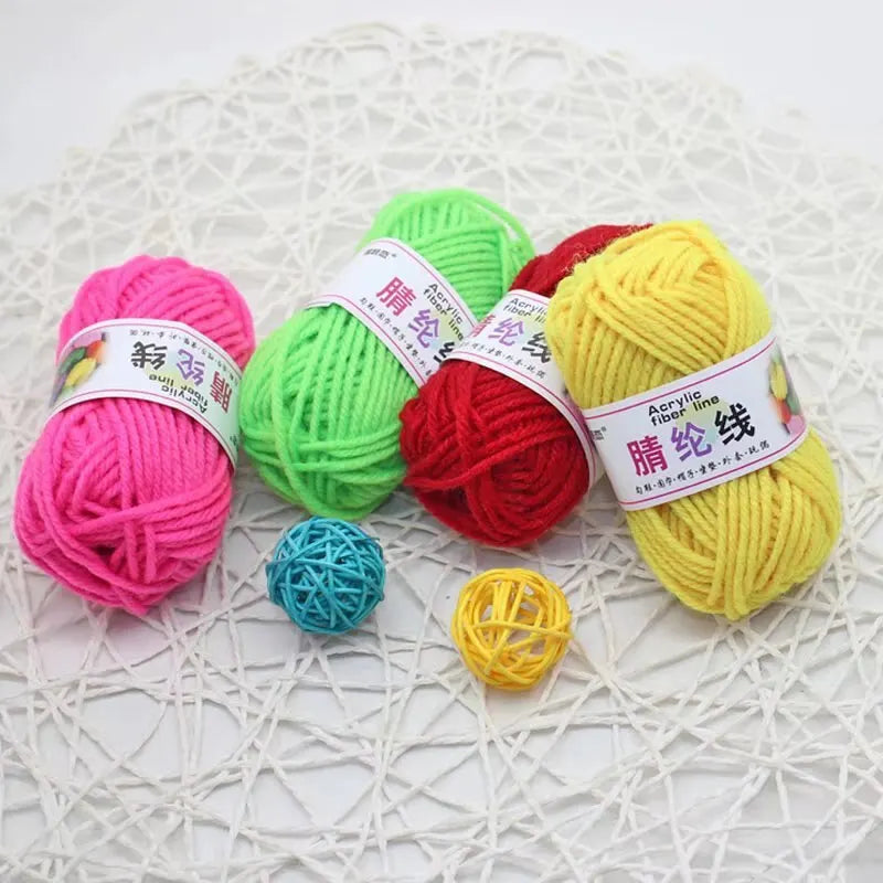 12pcs Multicolor Yarn Set – Crochet & Knitting Starter Kit for Beginners