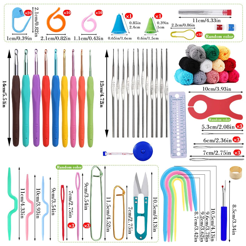 KRABALL Knitting & Crochet Hook Set with Bag