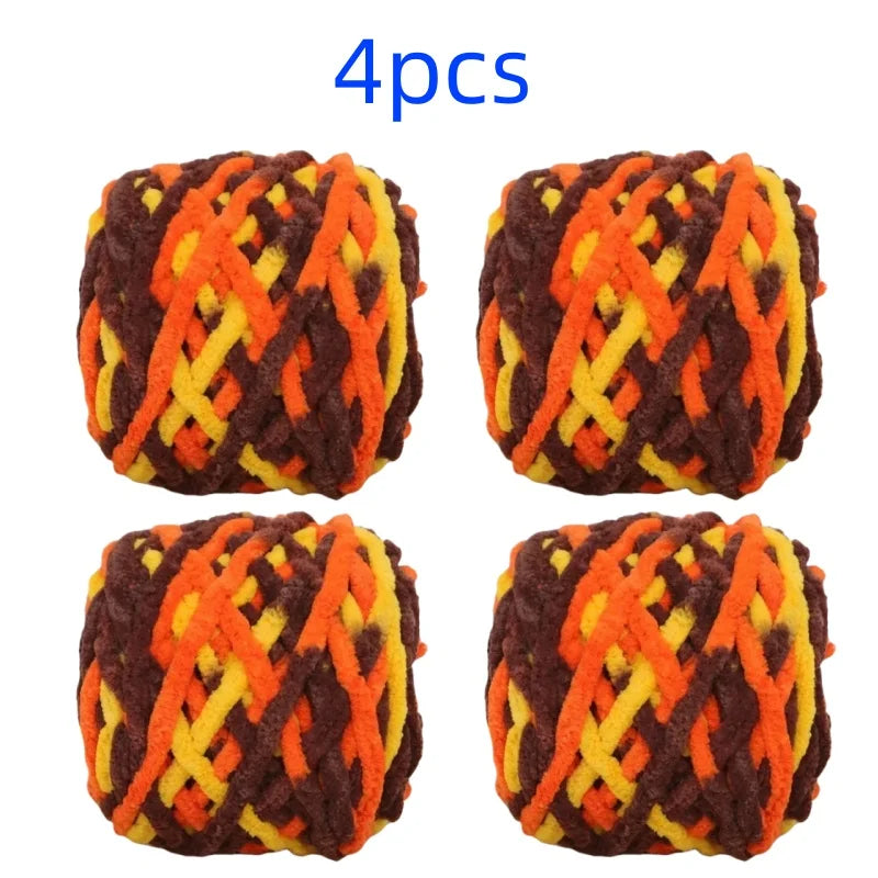 100g Chenille Knitting Yarn | Soft Thick Cotton Blend for DIY Crochet & Scarf Making