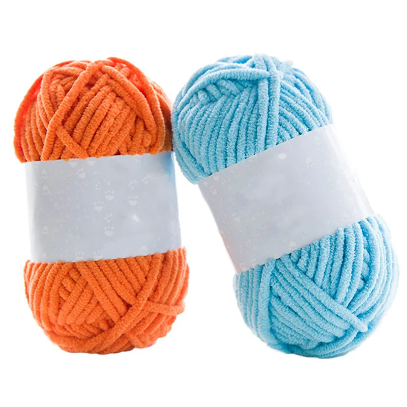 2pcs x 50g Soft Velvet Chenille Yarn
