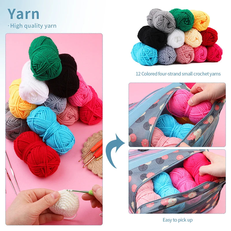 KRABALL Knitting & Crochet Hook Set with Bag