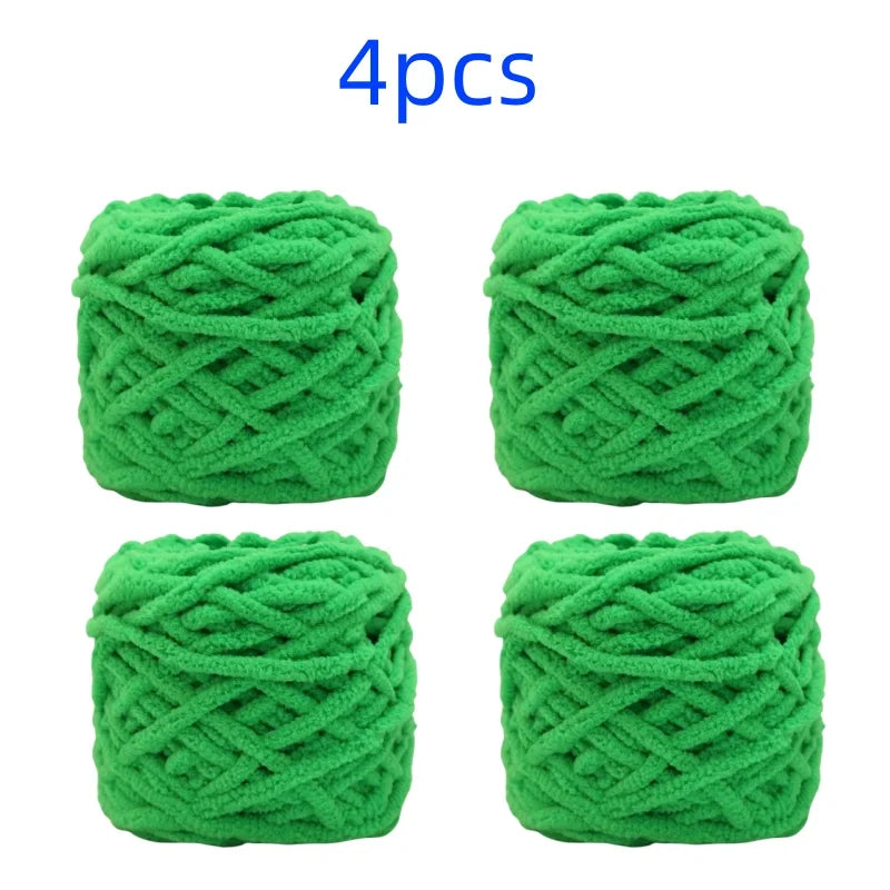 100g Chenille Knitting Yarn | Soft Thick Cotton Blend for DIY Crochet & Scarf Making