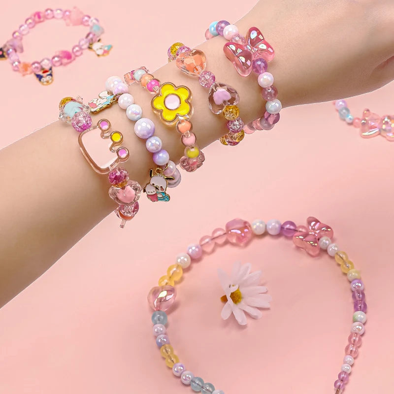 24-Grid Acrylic Bead Set – Heart, Star & Flower Spacer Charms Kit