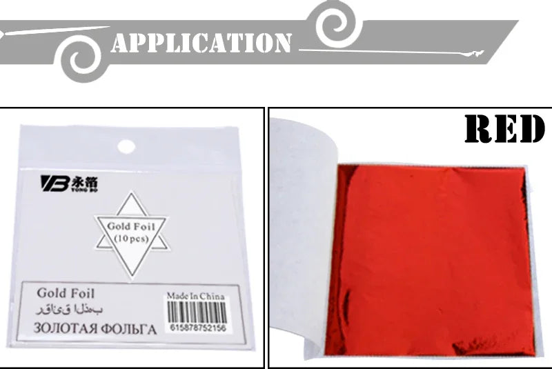 Gold Leaf Sheets Set (10 Pcs) | DIY Art, Nails, Resin & Furniture Decoration