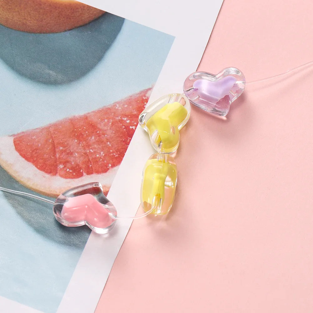 24-Grid Acrylic Bead Set – Heart, Star & Flower Spacer Charms Kit