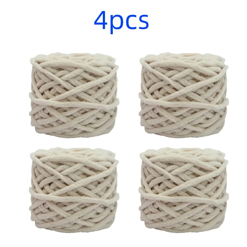 100g Chenille Knitting Yarn | Soft Thick Cotton Blend for DIY Crochet & Scarf Making