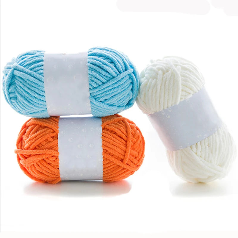 2pcs x 50g Soft Velvet Chenille Yarn