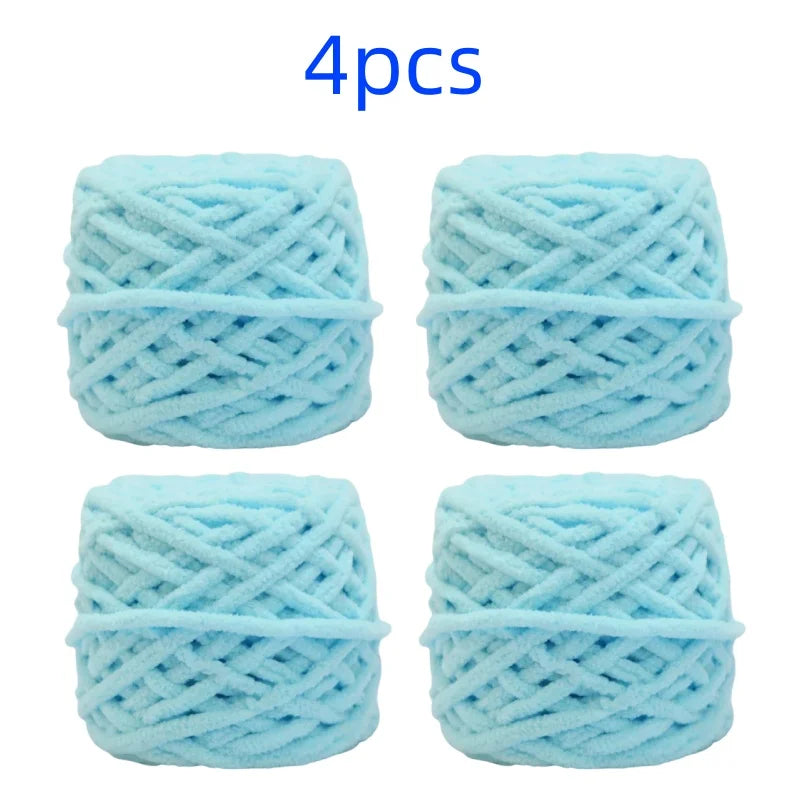 100g Chenille Knitting Yarn | Soft Thick Cotton Blend for DIY Crochet & Scarf Making