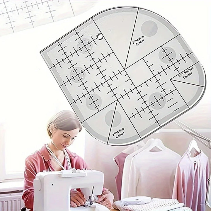 1Pc Acrylic Corner Knife Quilting Ruler
