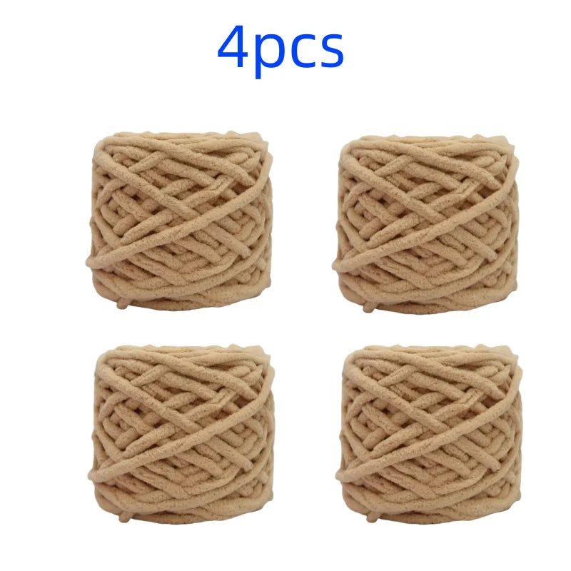 100g Chenille Knitting Yarn | Soft Thick Cotton Blend for DIY Crochet & Scarf Making