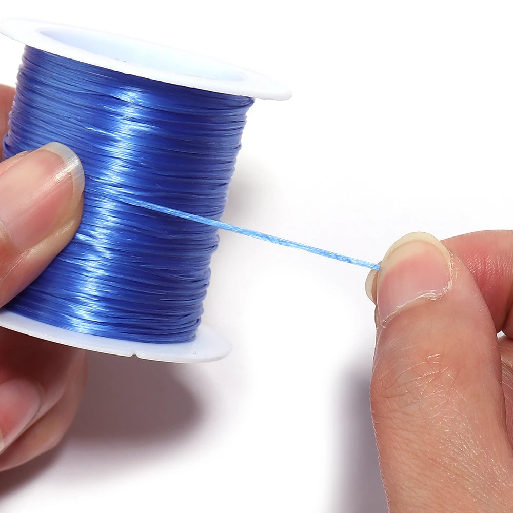 Elastic Crystal Beading Cord – 1mm Stretch Jewelry Making Thread (10–40M)