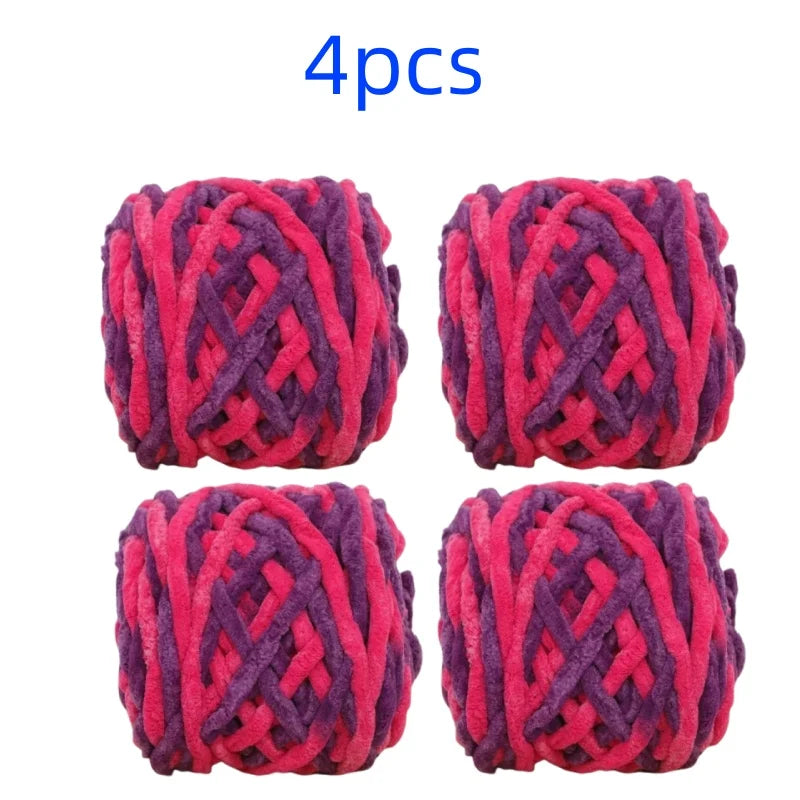 100g Chenille Knitting Yarn | Soft Thick Cotton Blend for DIY Crochet & Scarf Making
