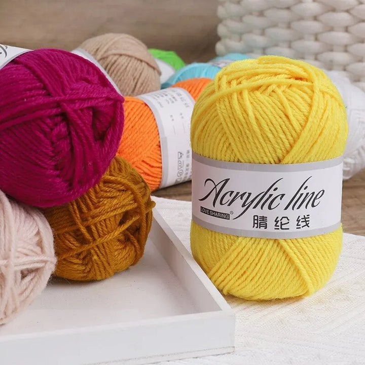 12pcs Multicolor Yarn Set – Crochet & Knitting Starter Kit for Beginners