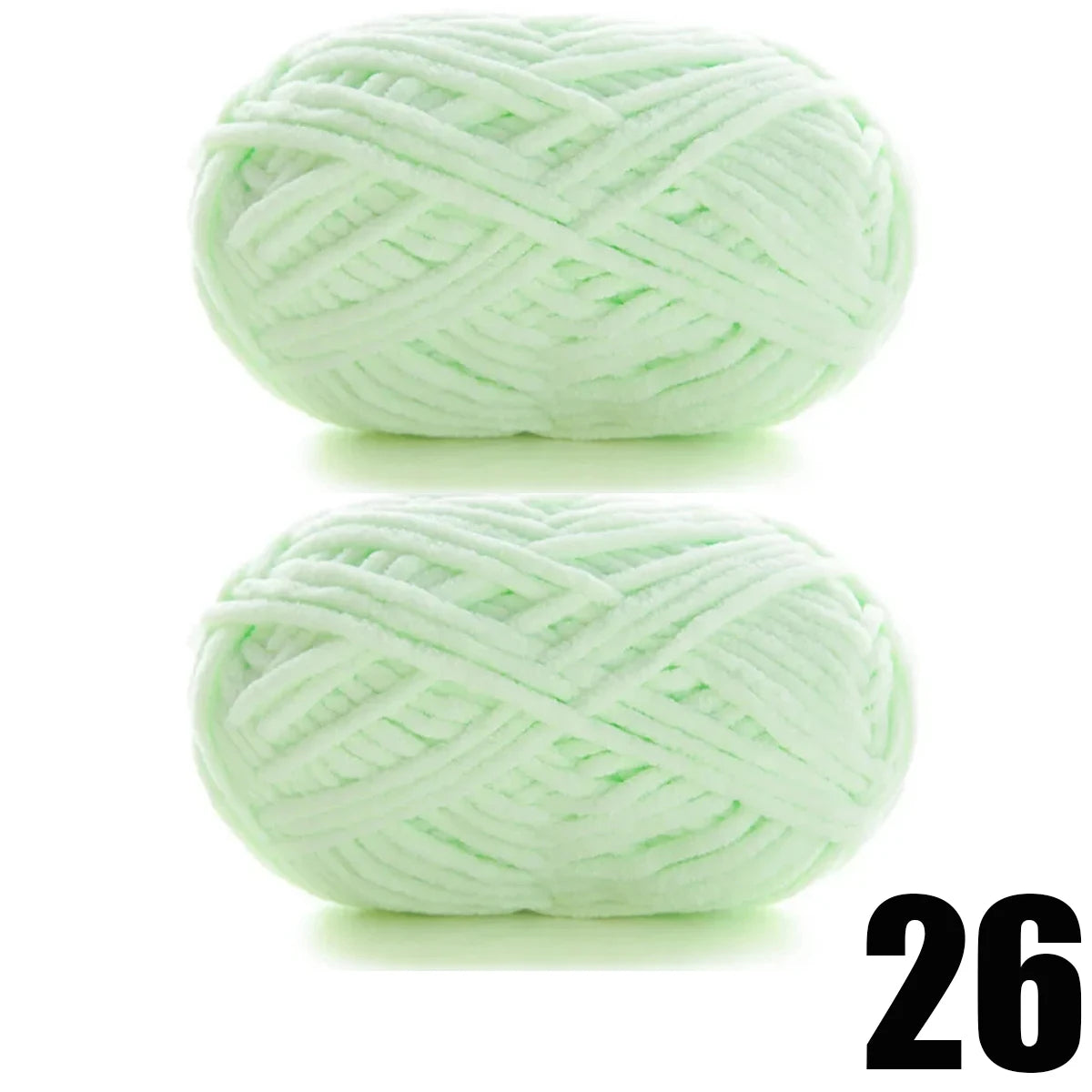 2pcs x 50g Soft Velvet Chenille Yarn