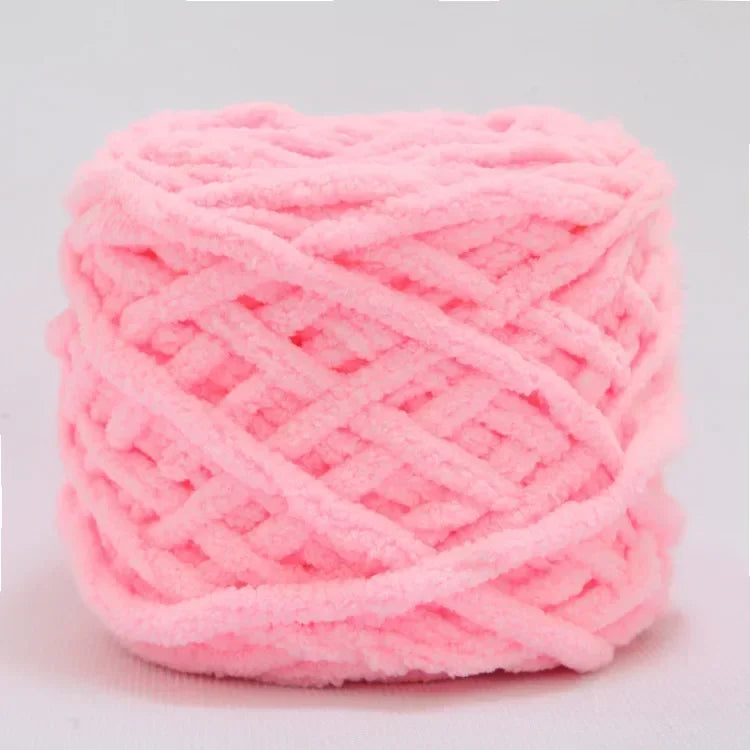 100g Chenille Knitting Yarn | Soft Thick Cotton Blend for DIY Crochet & Scarf Making
