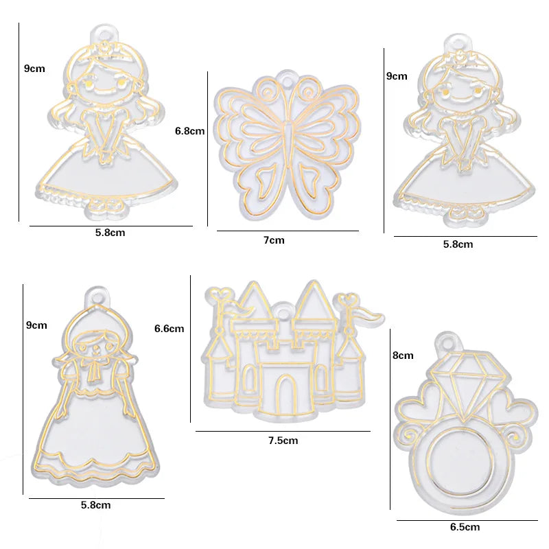 DIY Window Art Suncatcher Keychain Craft Kit – Unicorn, Princess & Astronaut