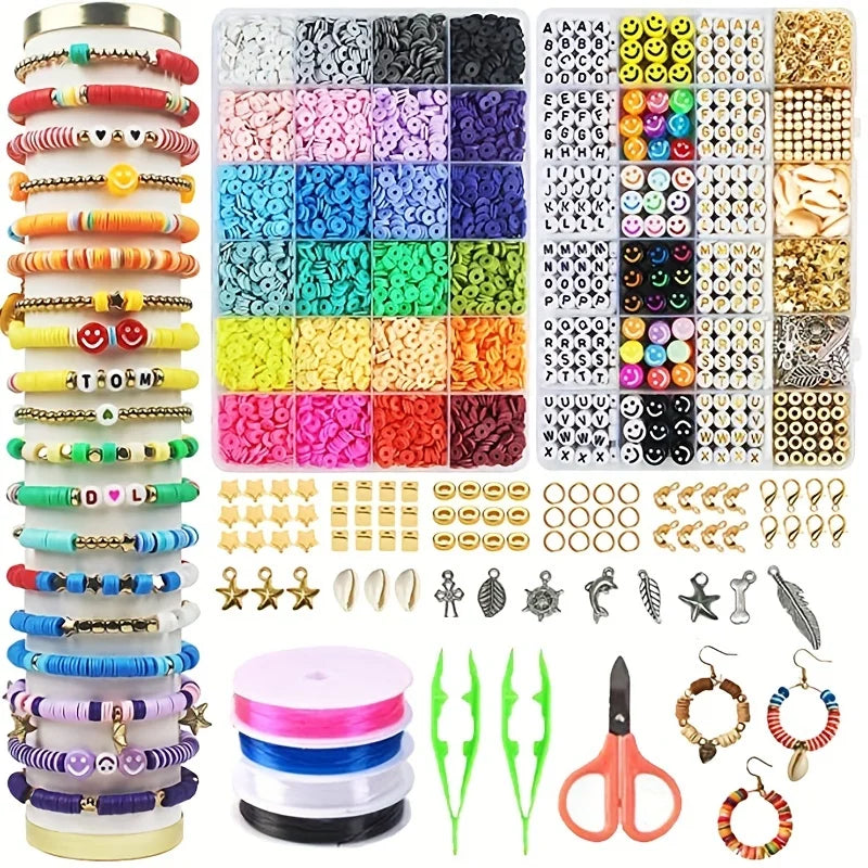 2-Box Rainbow Clay Bead Kit – DIY Bracelet & Jewelry Making Set