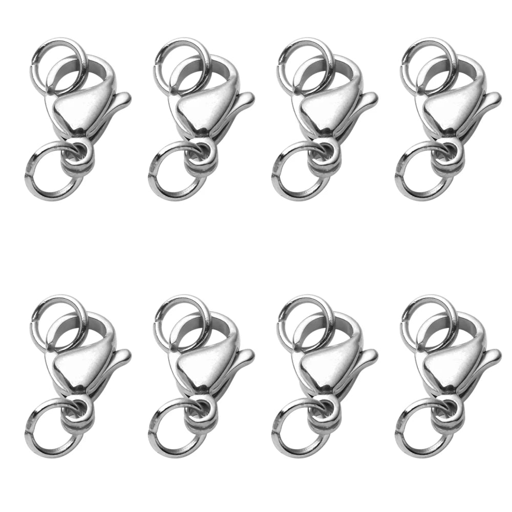 Gold Stainless Steel Lobster Clasps & Jump Rings Set