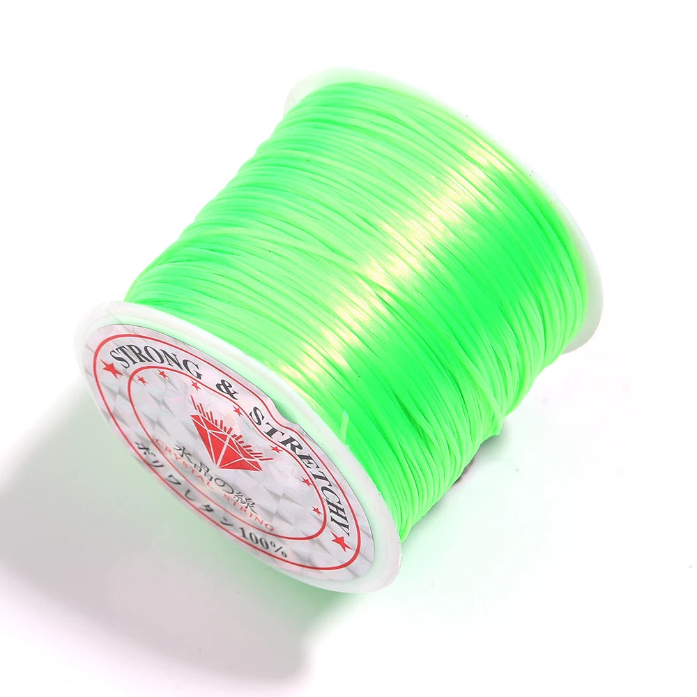 Elastic Crystal Beading Cord – 1mm Stretch Jewelry Making Thread (10–40M)