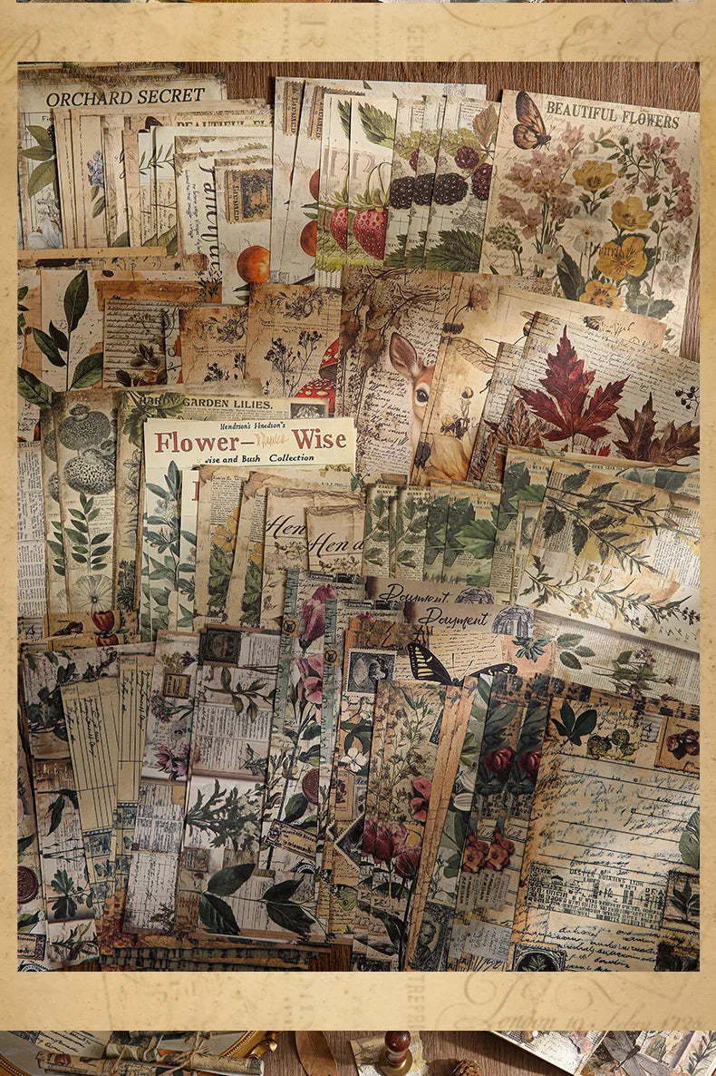 30pcs Vintage INS Material Paper Set