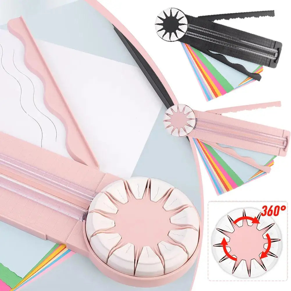 12-in-1 Portable Paper Cutter | Multi-Functional 360° Cutting Tool for Cardstock