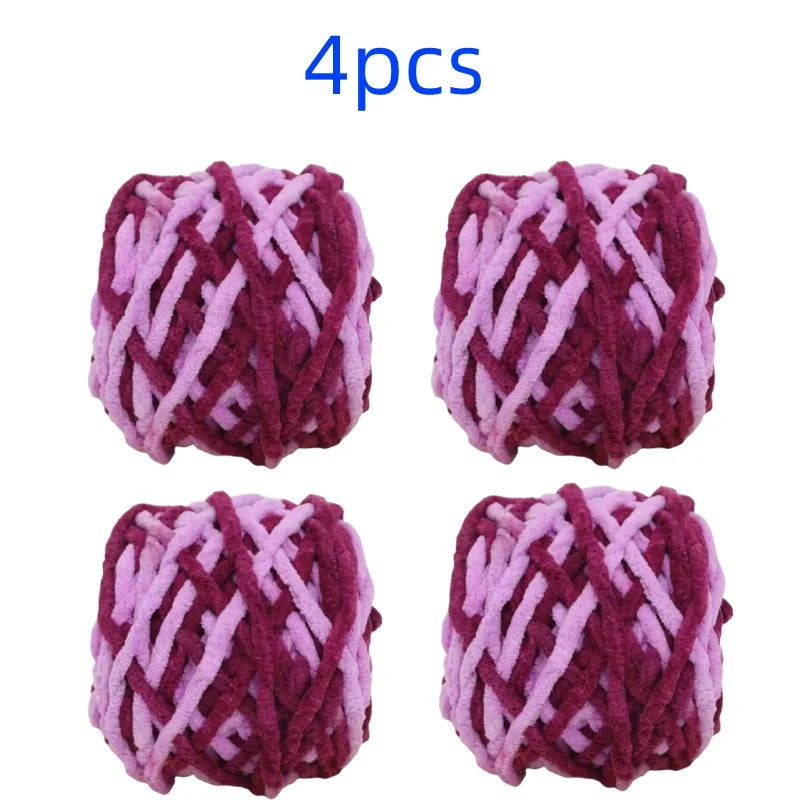 100g Chenille Knitting Yarn | Soft Thick Cotton Blend for DIY Crochet & Scarf Making