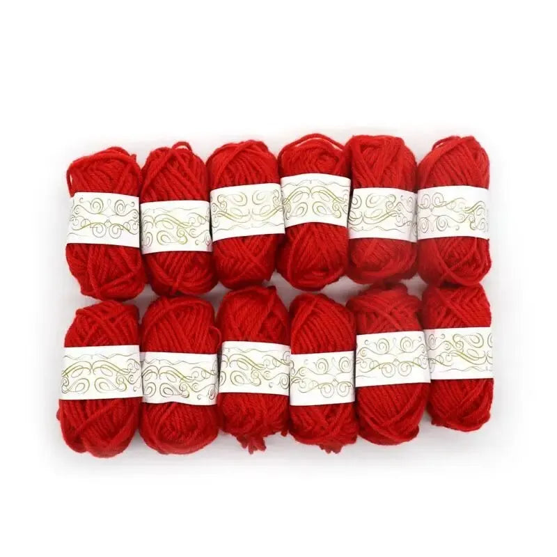 12pcs Multicolor Yarn Set – Crochet & Knitting Starter Kit for Beginners