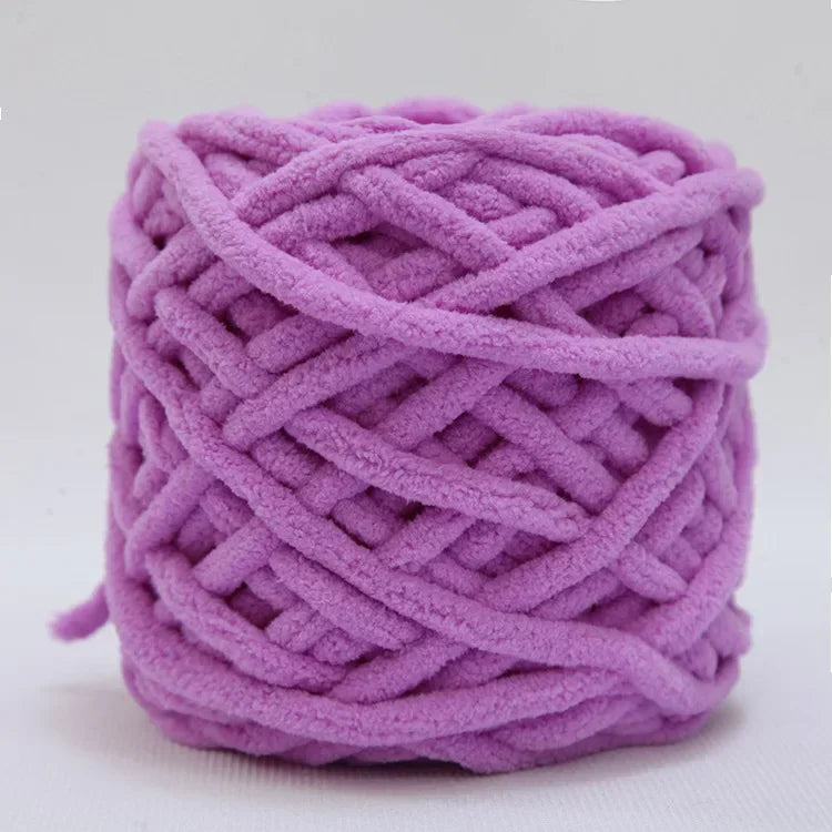 100g Chenille Knitting Yarn | Soft Thick Cotton Blend for DIY Crochet & Scarf Making