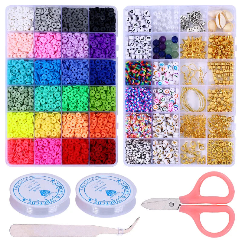 2-Box Rainbow Clay Bead Kit – DIY Bracelet & Jewelry Making Set