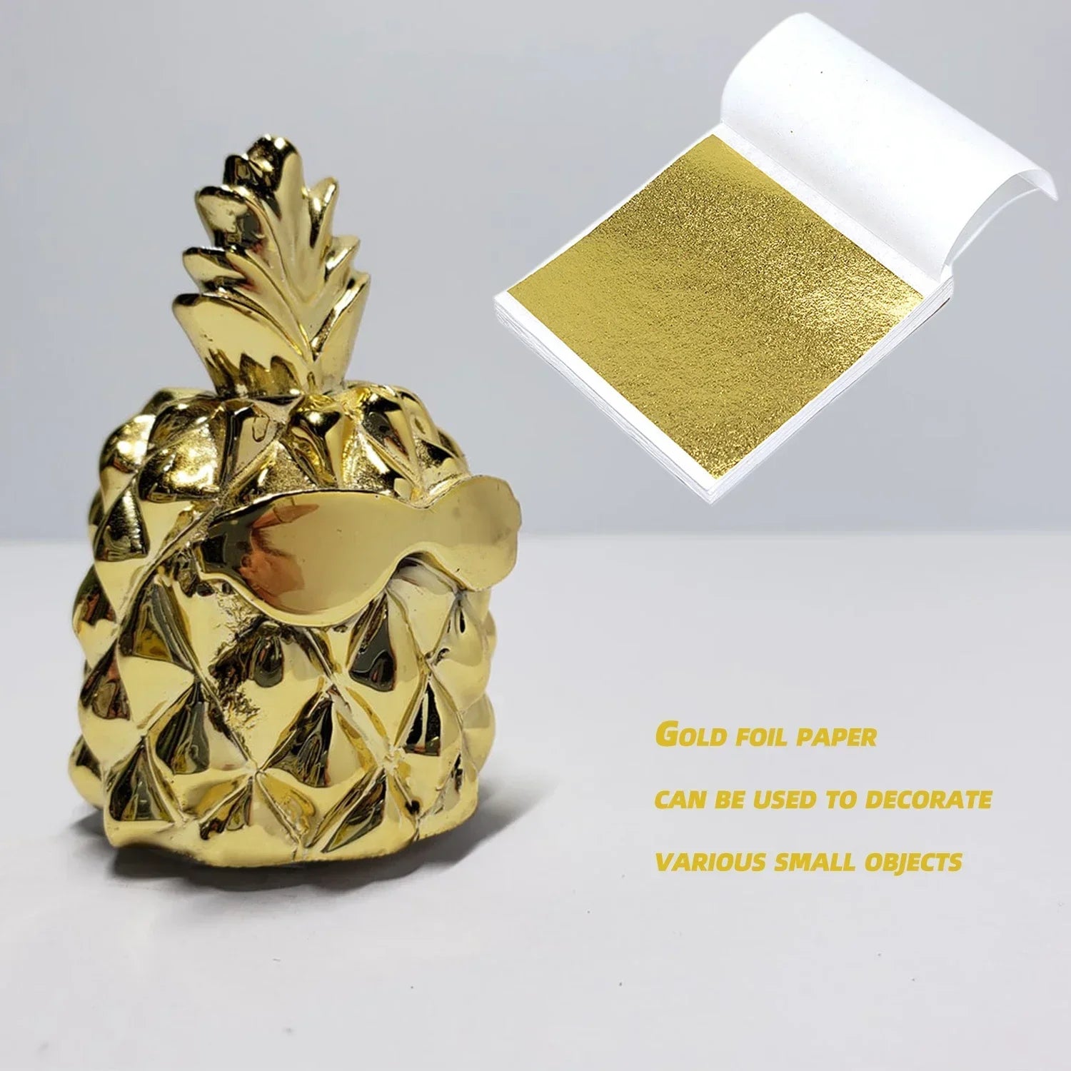 Gold Leaf Sheets Set (10 Pcs) | DIY Art, Nails, Resin & Furniture Decoration