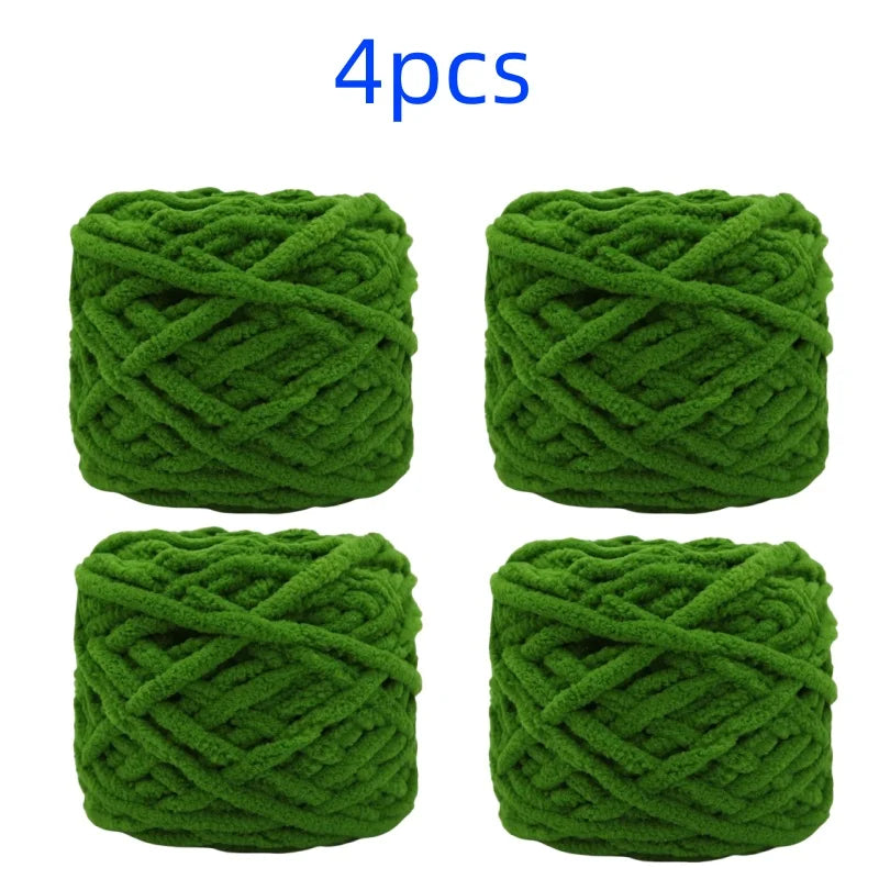100g Chenille Knitting Yarn | Soft Thick Cotton Blend for DIY Crochet & Scarf Making