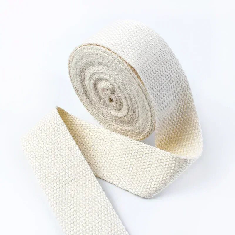 5M Cotton Webbing Tape – 1.3mm Thick Strap for Bags