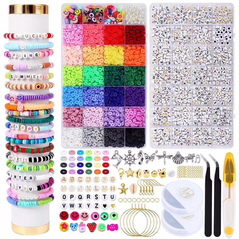 2-Box Rainbow Clay Bead Kit – DIY Bracelet & Jewelry Making Set