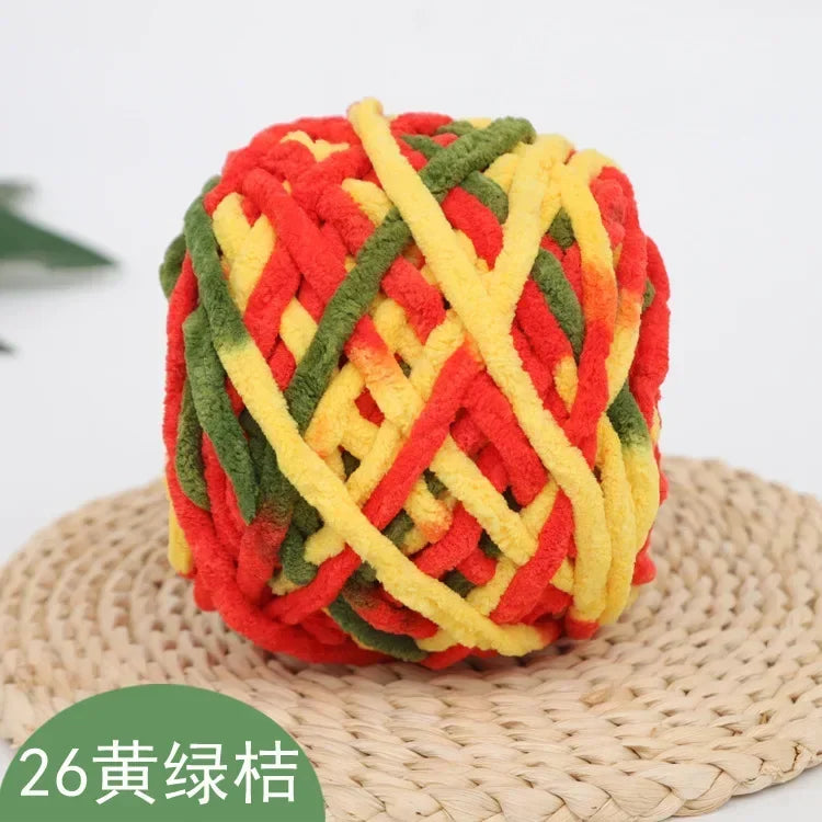 100g Chenille Knitting Yarn | Soft Thick Cotton Blend for DIY Crochet & Scarf Making