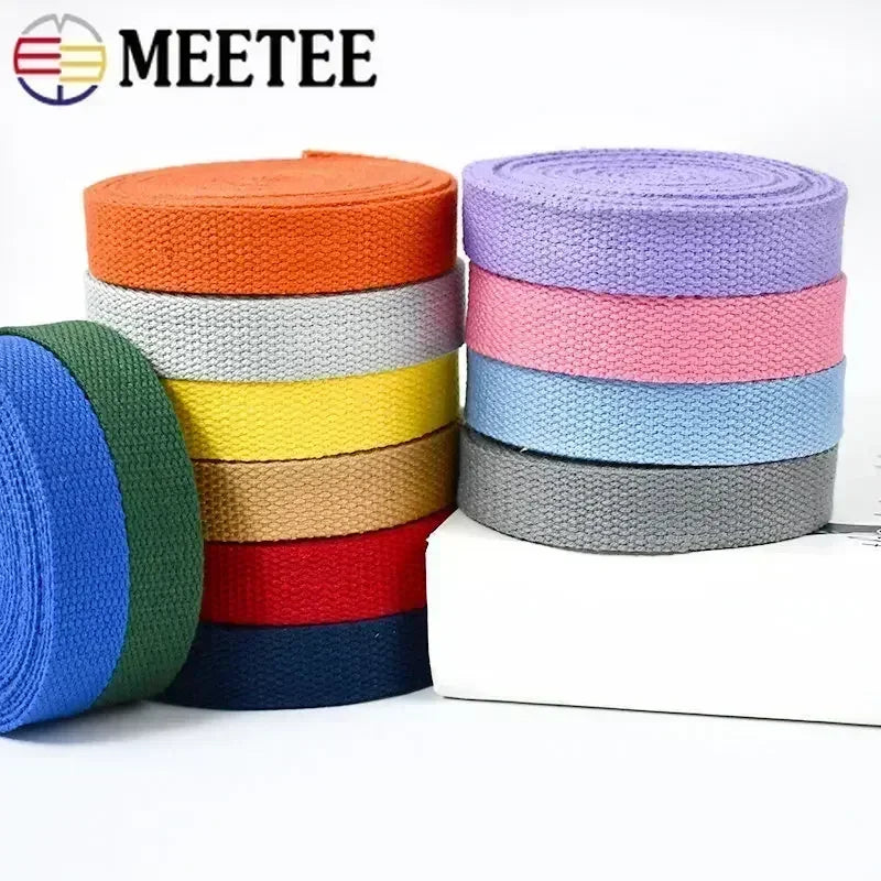 5M Cotton Webbing Tape – 1.3mm Thick Strap for Bags