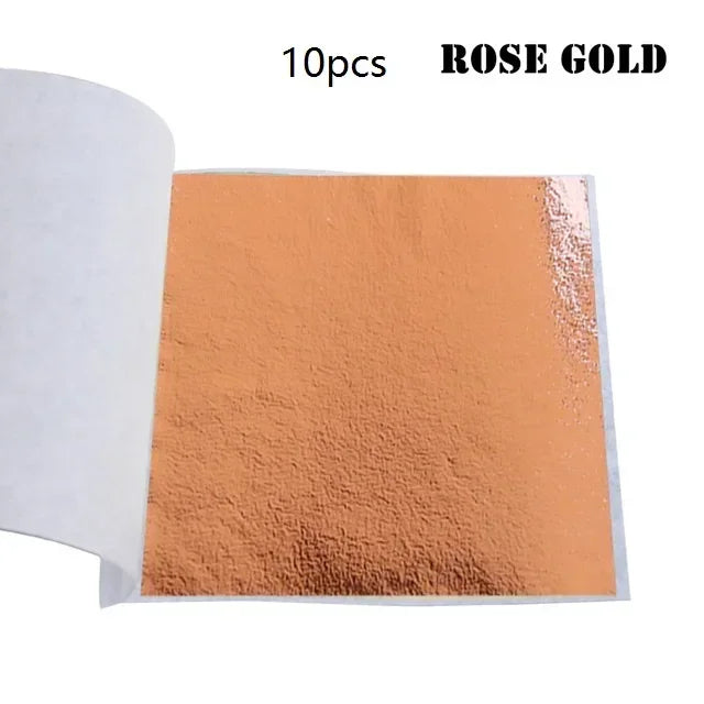 Gold Leaf Sheets Set (10 Pcs) | DIY Art, Nails, Resin & Furniture Decoration