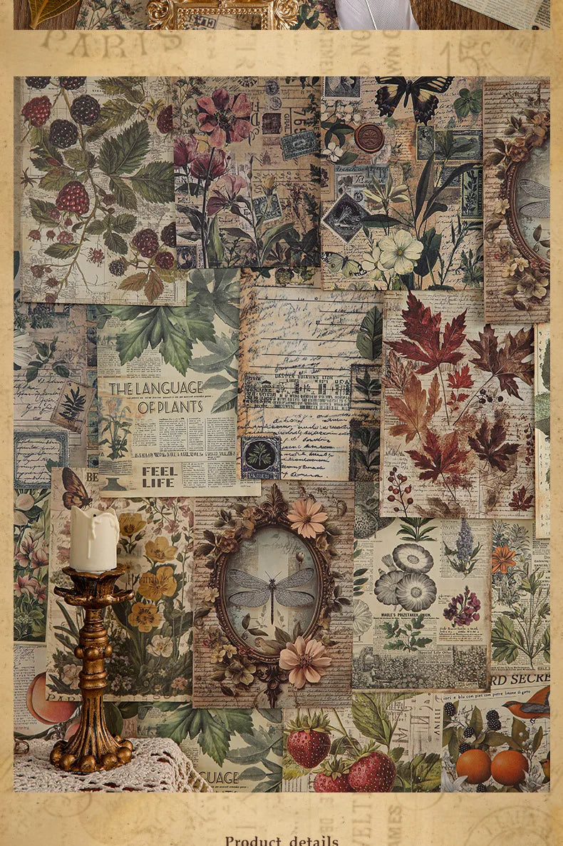 30pcs Vintage INS Material Paper Set