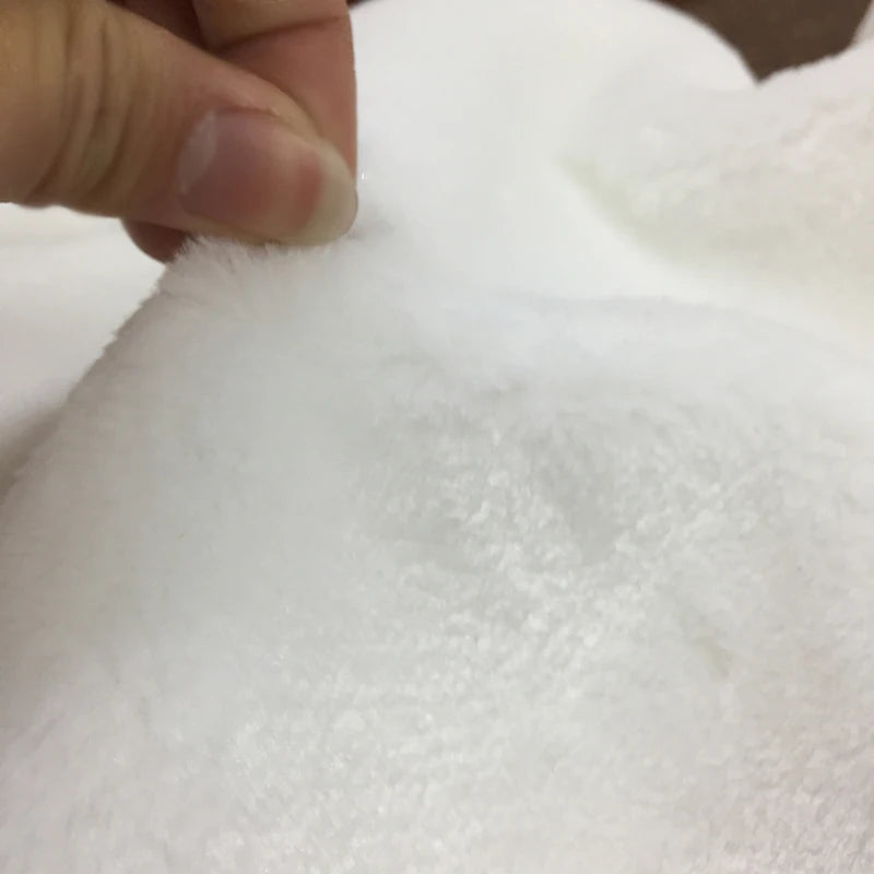 50x160cm Faux White Fur Fabric
