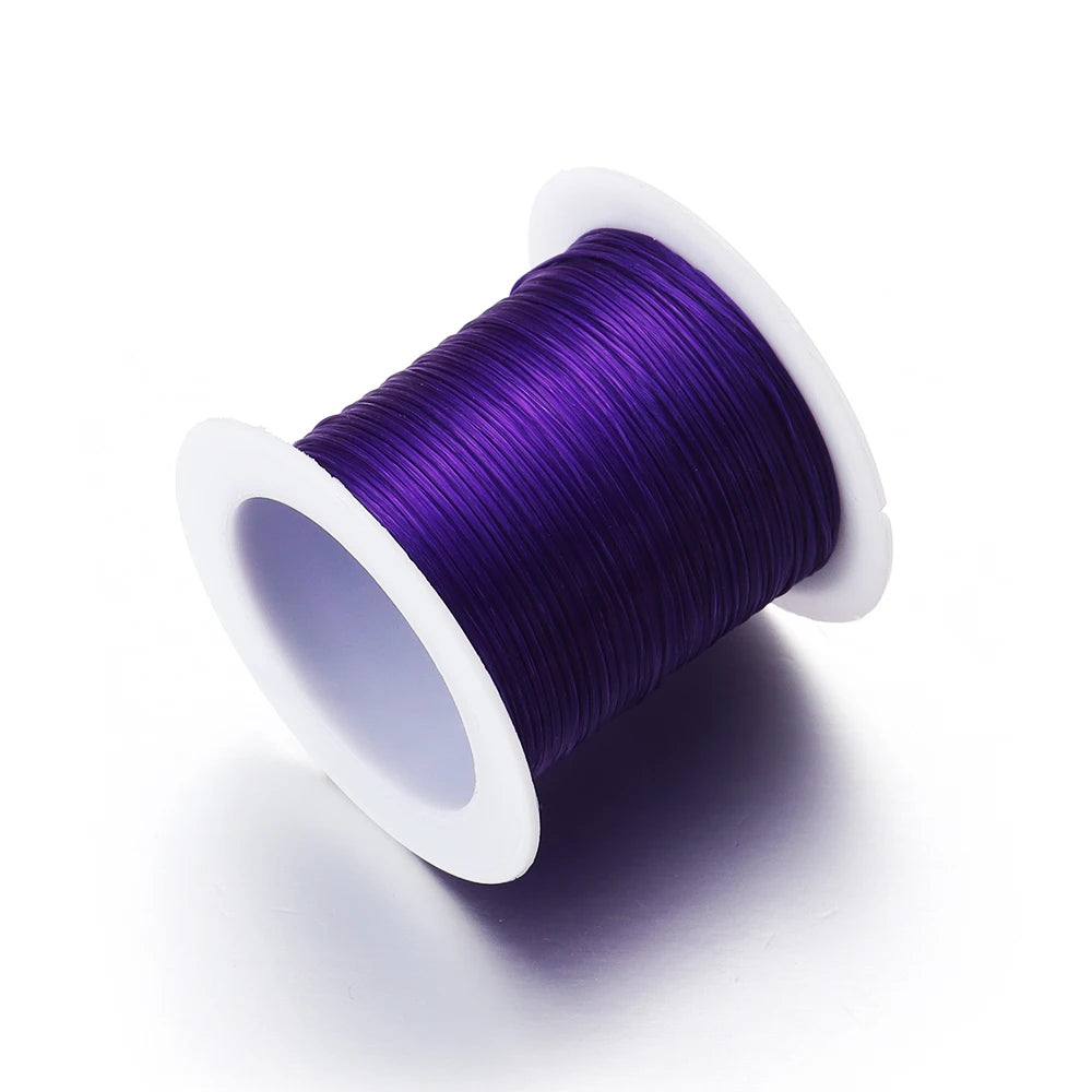 Elastic Crystal Beading Cord – 1mm Stretch Jewelry Making Thread (10–40M)