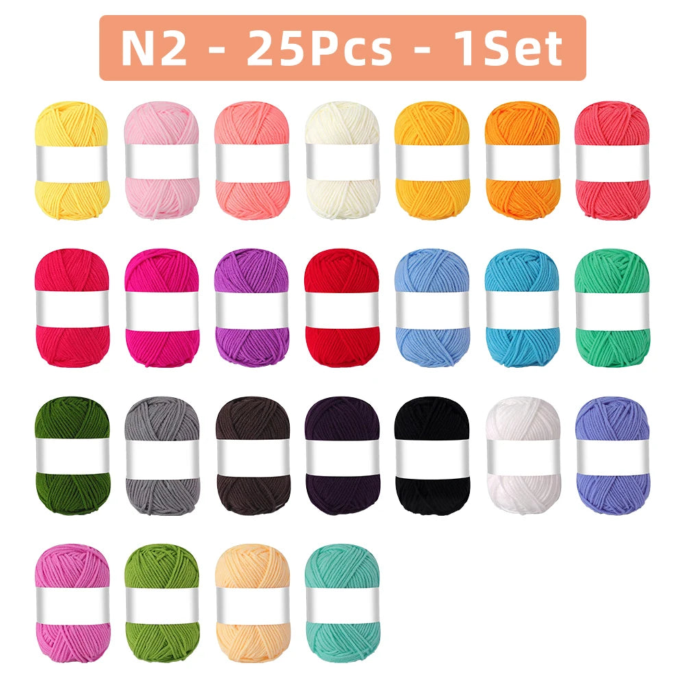 4 Ply Milk Cotton Yarn – Soft Knitting & Crochet Thread (25–50pcs)