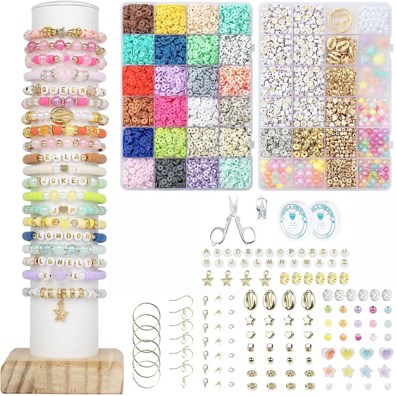 2-Box Rainbow Clay Bead Kit – DIY Bracelet & Jewelry Making Set