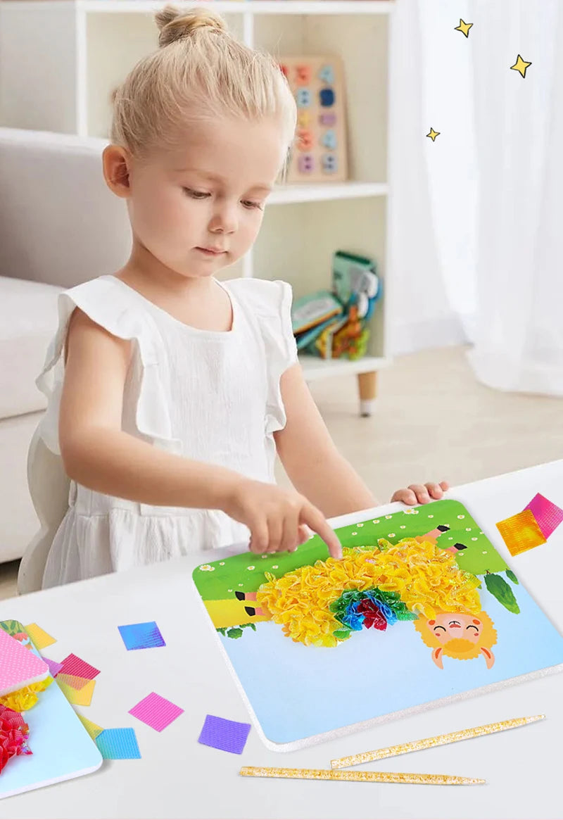 Puzzle Puncture Painting Set – DIY Poke Art Boards for Kids