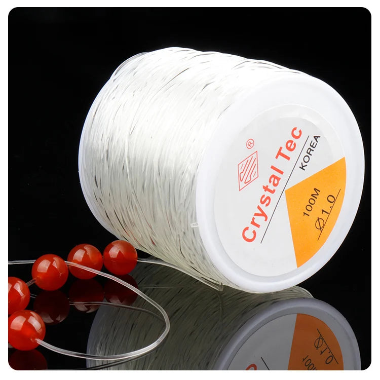 100m Elastic Crystal Beading Thread – Stretch Jewelry Making Cord