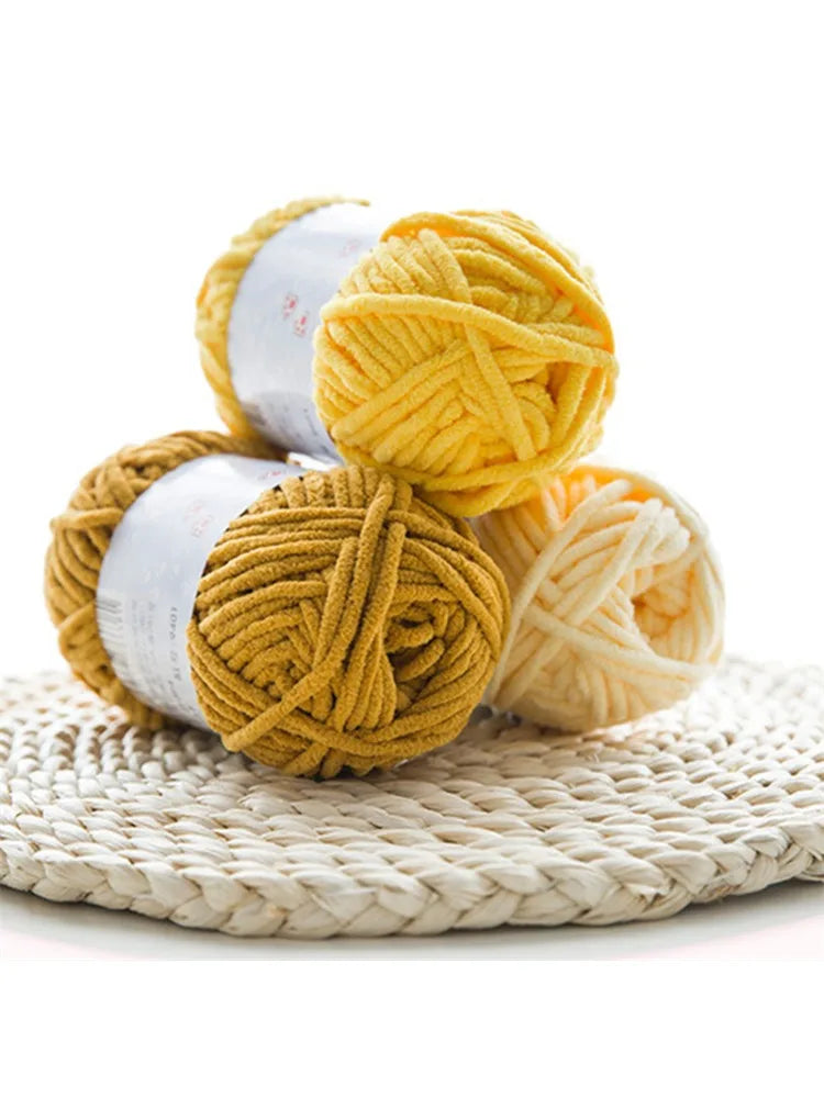 2pcs x 50g Soft Velvet Chenille Yarn