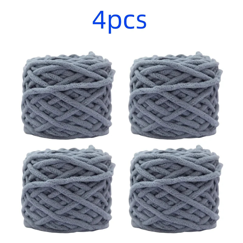 100g Chenille Knitting Yarn | Soft Thick Cotton Blend for DIY Crochet & Scarf Making