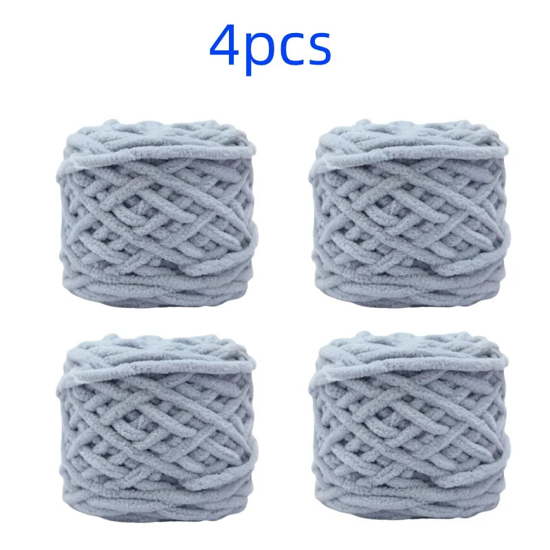 100g Chenille Knitting Yarn | Soft Thick Cotton Blend for DIY Crochet & Scarf Making