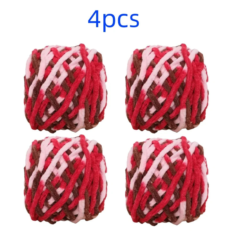 100g Chenille Knitting Yarn | Soft Thick Cotton Blend for DIY Crochet & Scarf Making